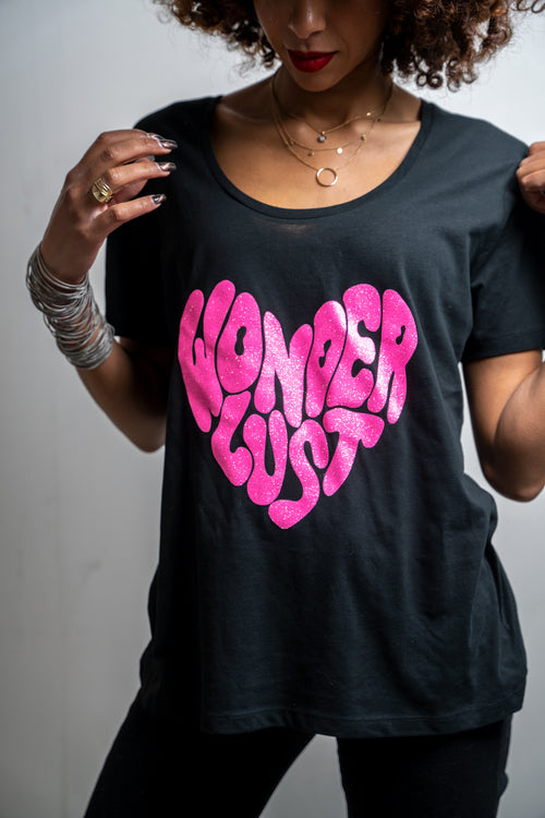 T-shirt WONDER - coeur rose