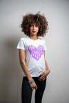T-shirt WONDER - coeur violet