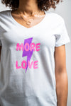 T-shirt MORE LOVE - rose